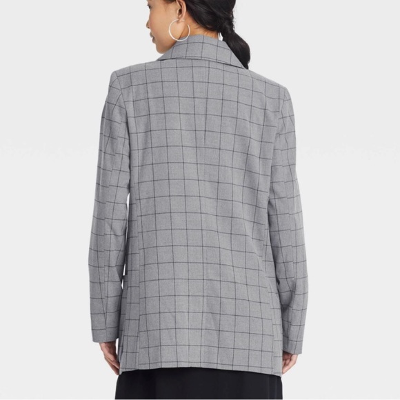 A NEW DAY Grey Checkered Plaid Blazer – Women's XXL - Picture 2 of 10